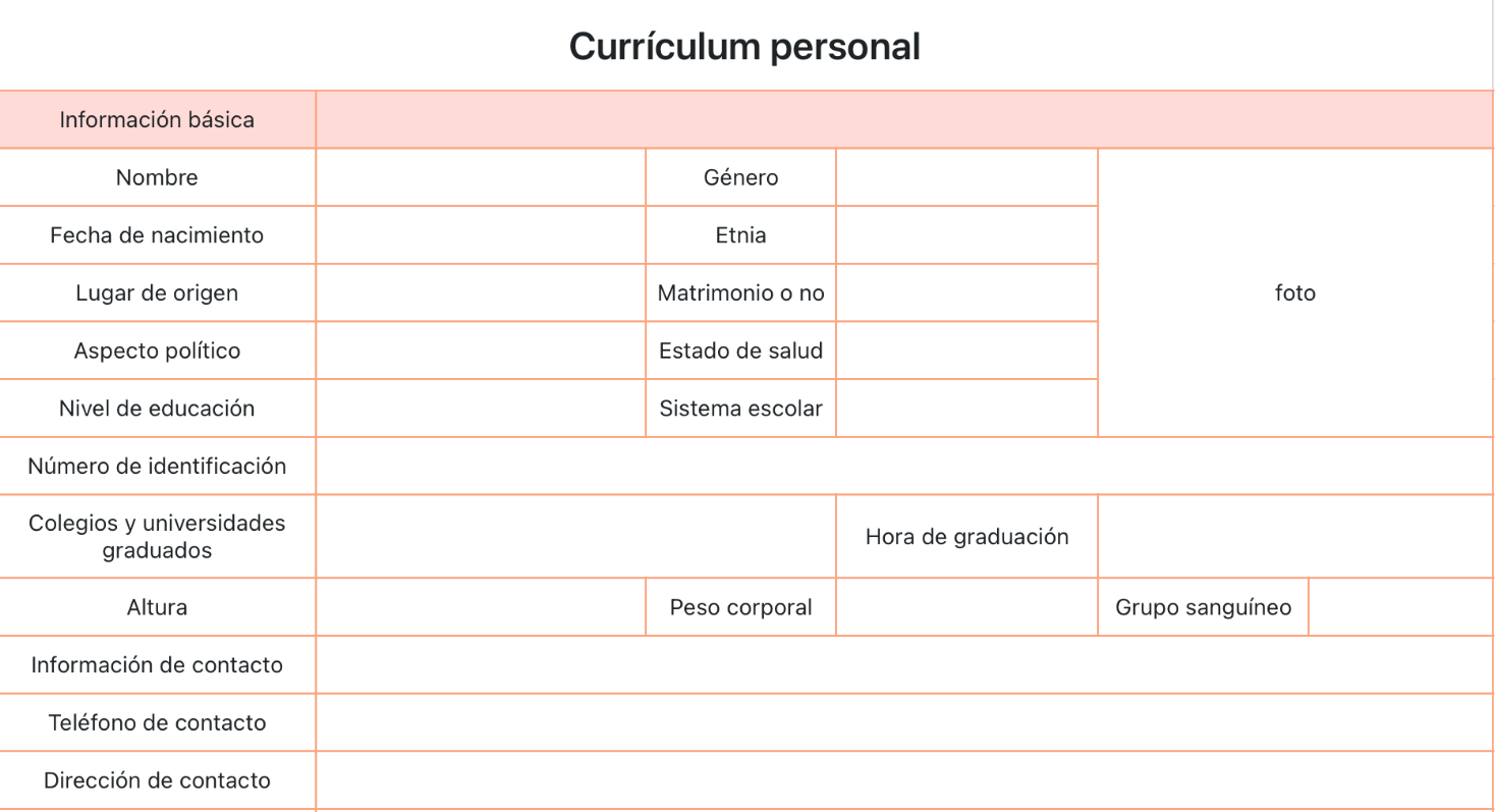 Currículum personal de estilo extremadamente simple 1
